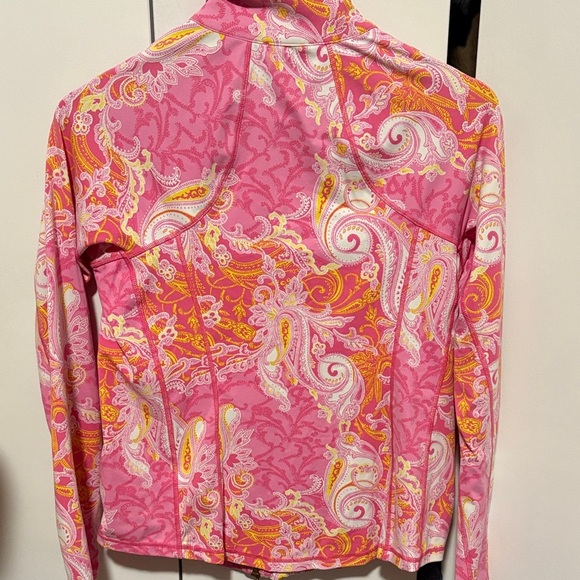 Vibrant Pink Paisley Bomber Jacket - Picture 7 of 9